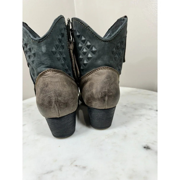 Born Suede Leather Ankle Boots Distressed Western Cowgirl Sz 8 - Picture 5 of 7